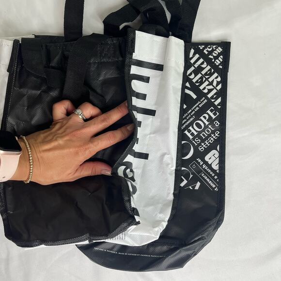 Lululemon Athletica Reusable Shopping Bags Bundle Of 2 Small Size Both Practical - Picture 6 of 6